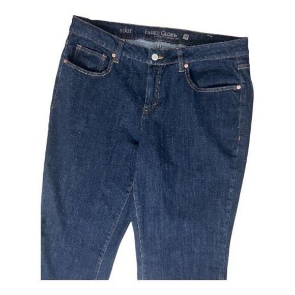 Faded Glory Women Blue Denim Bootcut Jeans Plus Size 18P Organic Cotton Stretch - Picture 4 of 14